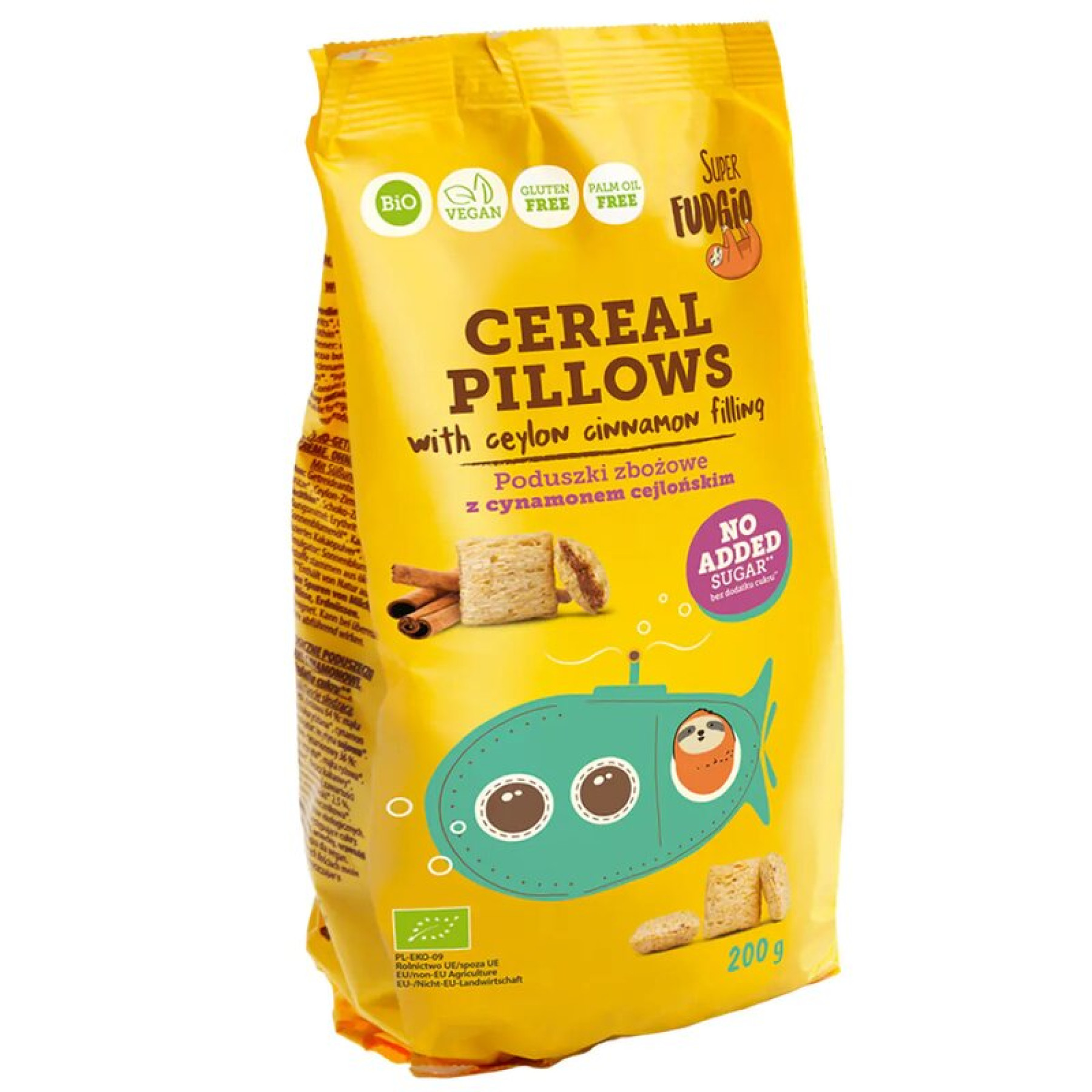 Cereale umplute cu scortisoara ceylon bio 200g Super Fudgio