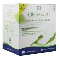 Absorbante intime din bumbac organic pentru noapte 10 buc
