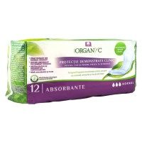 Absorbante normale pentru incontinenta, din bumbac organic, 12 buc