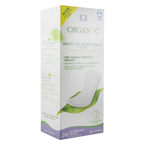 Igiena intima, Absorbante zilnice din bumbac organic 24 buc, biomag.ro