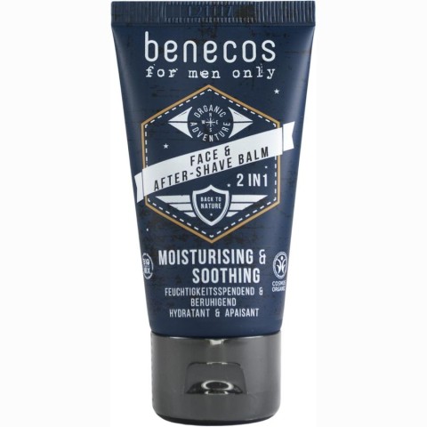 Benecos, After shave si balsam pentru fata 2 in1 - 50 ml, biomag.ro