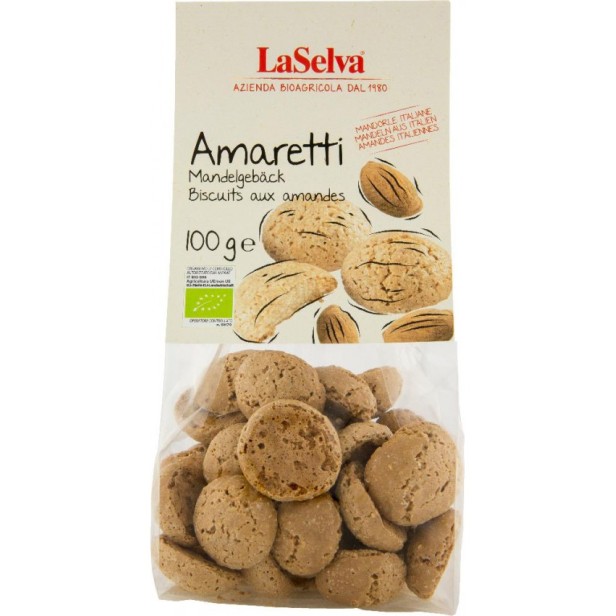 Amaretti bio crocant cu migdale, 100g