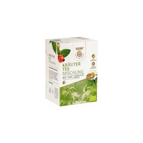 GEPA The Fair Trade Company, Amestec de ceai din plante bio si fairtrade, 34g 20 pliculete a 1,7g, biomag.ro