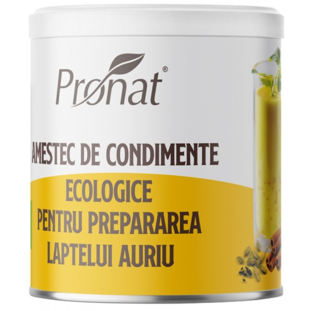 Amestec de condimente bio pentru prepararea laptelui auriu, 100g