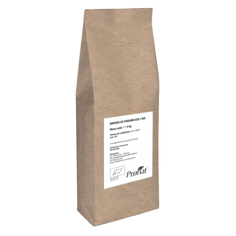 Amidon bio de porumb, 5kg Pronat Zipp Pack Biomag.ro