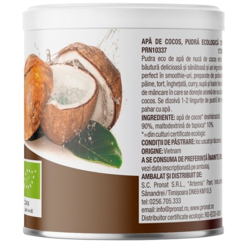Pronat Can Pack, Apa de cocos bio, pudra 70g, biomag.ro
