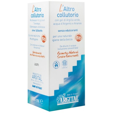 Igiena orala, Apa de gura cu gel de argila verde, apa de argint si ananas, 100ml, biomag.ro