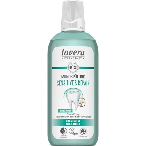 Lavera, Apa de gura sensitive cu menta si musetel bio - 400 ml, biomag.ro