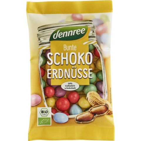 Cadouri, Arahide colorate cu ciocolata de lapte eco - 100 g, biomag.ro