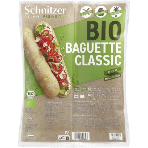 Paine bio, Bagheta clasica fara gluten - 360 g, biomag.ro