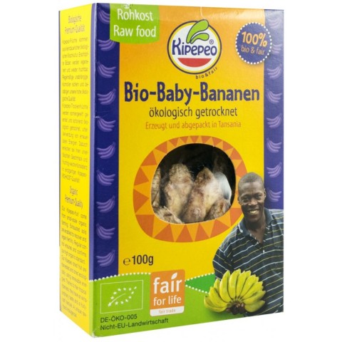 Biohof Achleitner, Banane baby bio si fairtrade, bucati uscate, 100g kipepeo, biomag.ro