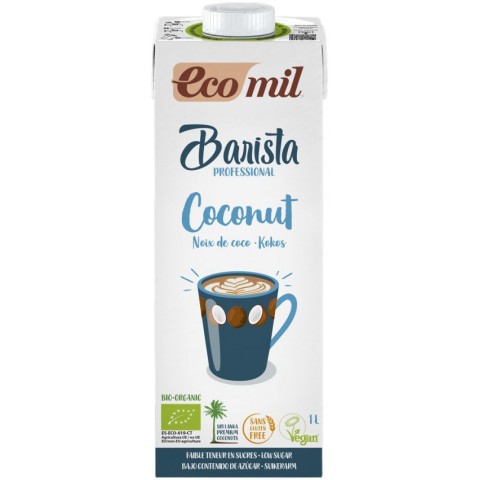 Horeca, Barista, bautura vegetala bio de cocos, pentru cafea, 1l ecomil x 6 buc, biomag.ro