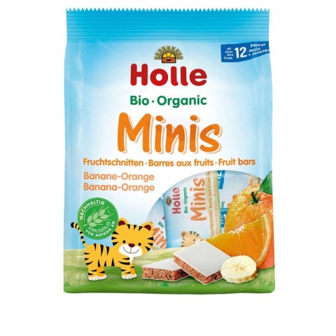 Biscuiti si gustari bio copii, Batoane cu fructe banana si portocale 12 luni - 100 g, biomag.ro