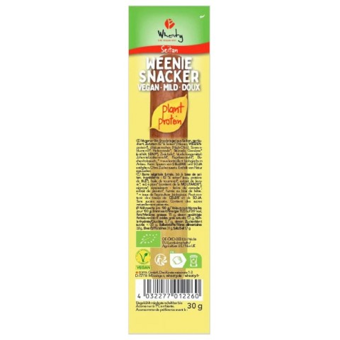 Wheaty, Baton bio din seitan afumat, 30g, biomag.ro