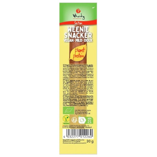 Baton bio din seitan afumat, 30g