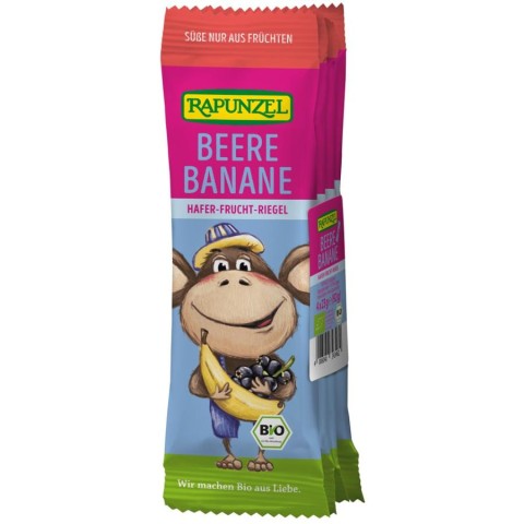 Biscuiti si gustari bio copii, Baton bio cu ovaz fructe de padure si banane pentru copii 3 ani - 92 g, biomag.ro