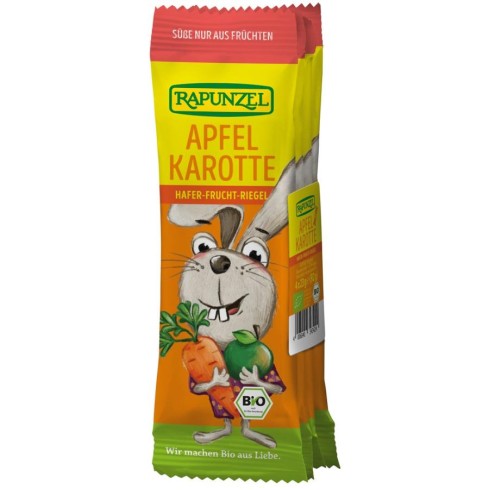 Baton bio cu ovaz mere si morcovi pentru copii 3 ani - 92 g