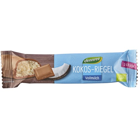 Dulciuri bio, Baton bio de cocos cu glazura de ciocolata - 40 g, biomag.ro