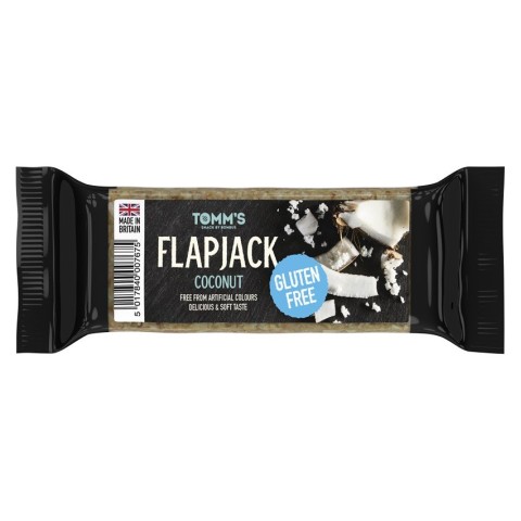 Bombus, Baton energizant flapjack tomm's, cu nuca de cocos, fara gluten 100g, biomag.ro