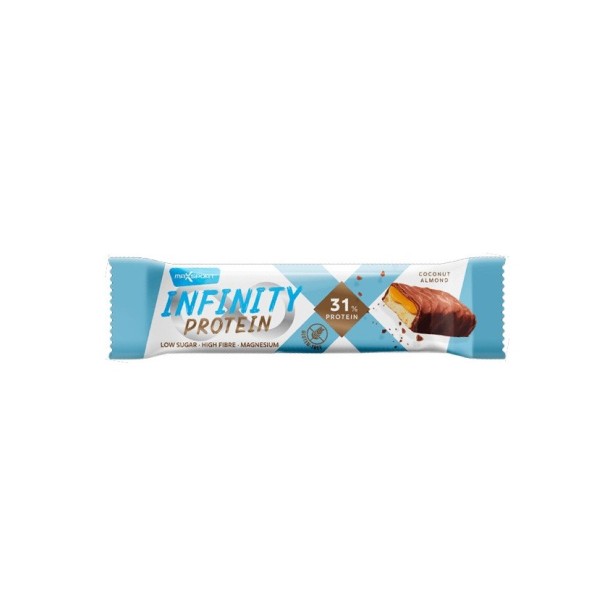 Baton proteic infinity protein cu nuca de cocos si migdale, 55g max sport
