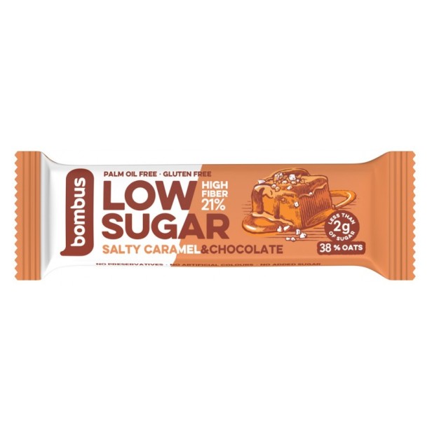 Baton proteic low sugar cu caramel sarat si ciocolata, 40g