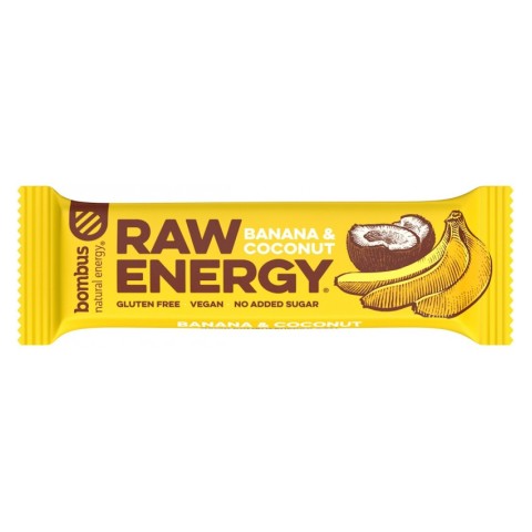 Pagina 2 Snacksuri, Baton proteic raw energy cu banane si nuca de cocos, 50g, biomag.ro