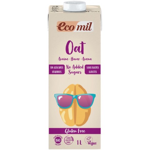Ecomil, Bautura bio de ovaz fara gluten, natur, 1000ml, biomag.ro