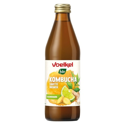 Voelkel, Bautura bio kombucha cu limete si ghimbir, 330ml, biomag.ro