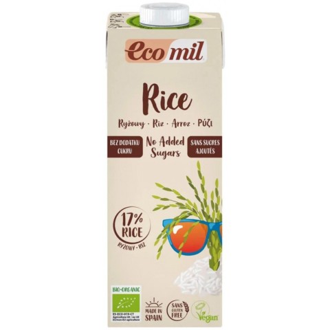 Ecomil, Bautura vegetala bio de orez, fara zahar, 1l, biomag.ro