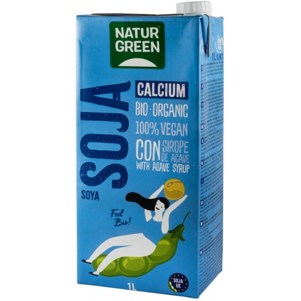 Bautura vegetala bio de soia cu calciu, 1000ml natur