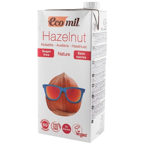Ecomil, Bautura vegetala bio din alune fara zahar nature, 1000ml, biomag.ro