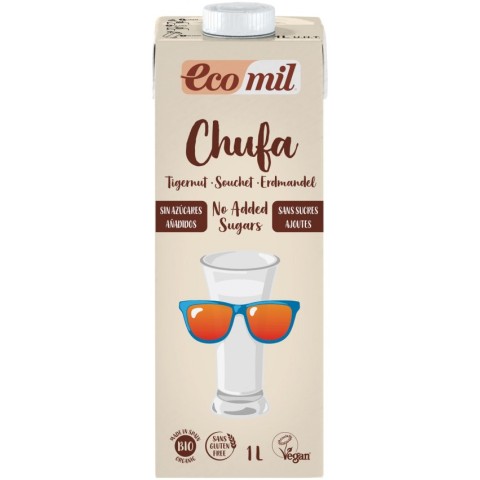 Ecomil, Bautura vegetala bio din migdale de pamant chufa, fara zahar, 1000ml, biomag.ro