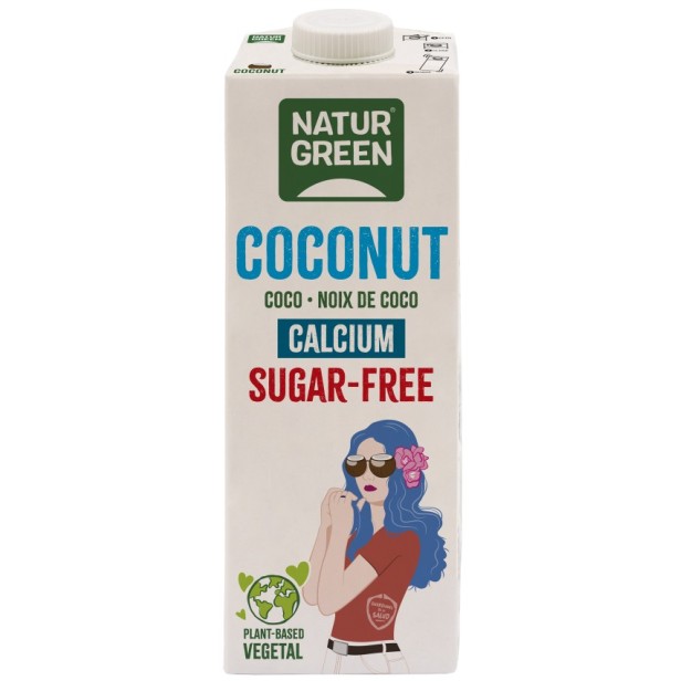 Bautura vegetala de cocos cu calciu, fara zahar, 1000ml natur