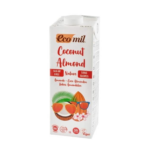 Bautura vegetala de cocos cu migdale, fara zahar, bio, 1000ml