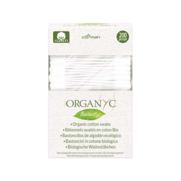 Betisoare cu bumbac organic 200 buc