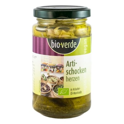 Verde inimi bio de anghinare, marinate in ulei si verdeturi, 200g