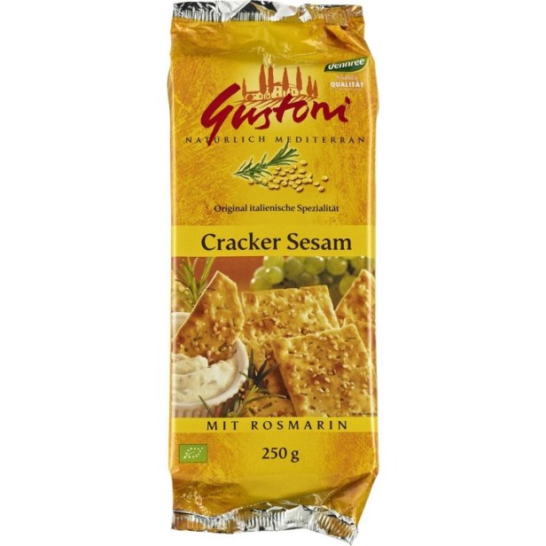 Biscuiti bio crocanti cu susan si rozmarin - 250 g