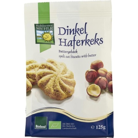 Bohlsener Muehle, Biscuiti bio fragezi cu unt din ovaz si spelta  - 125 g, biomag.ro