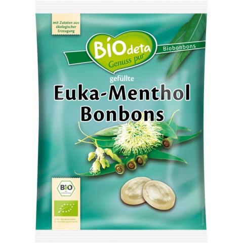 Cadouri, Bomboane bio cu eucalipt si mentol - 75 g, biomag.ro