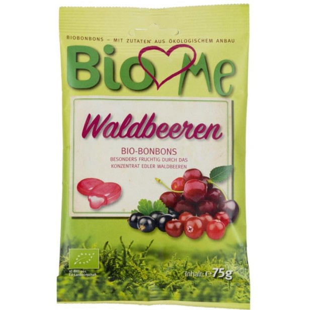 Bomboane bio cu fructe de padure - 75 g