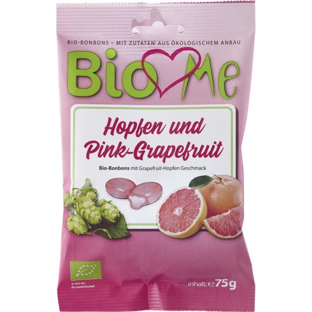 Bomboane bio cu grapefruit roz - 75 g