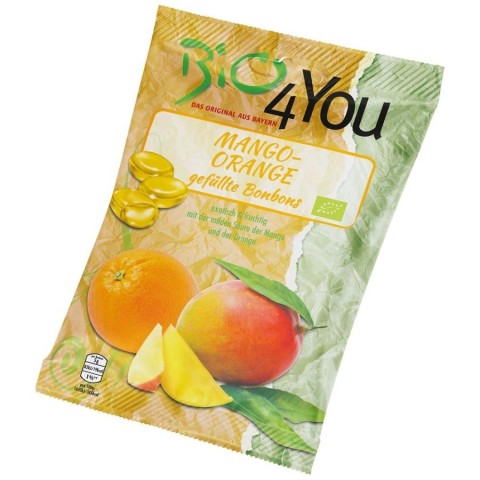 Ciocolata bio, Bomboane bio cu mango si portocala - 75 g, biomag.ro
