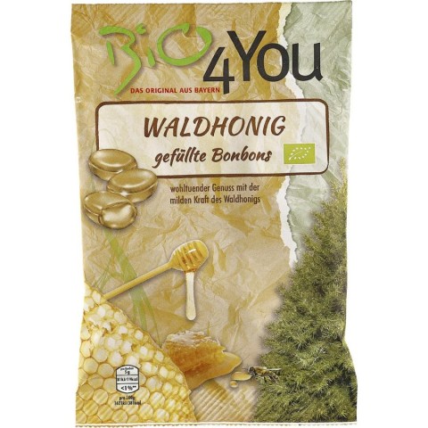 Bio4You, Bomboane bio cu miere de padure - 75 g, biomag.ro
