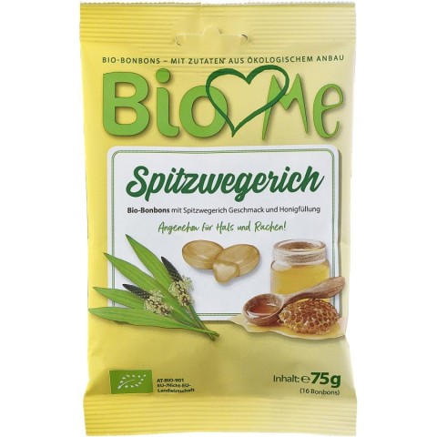 Bomboane bio, Bomboane bio cu miere si patlagina - 75 g, biomag.ro