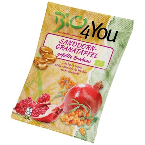 Ciocolata bio, Bomboane bio cu rodie si catina bio - 75 g, biomag.ro