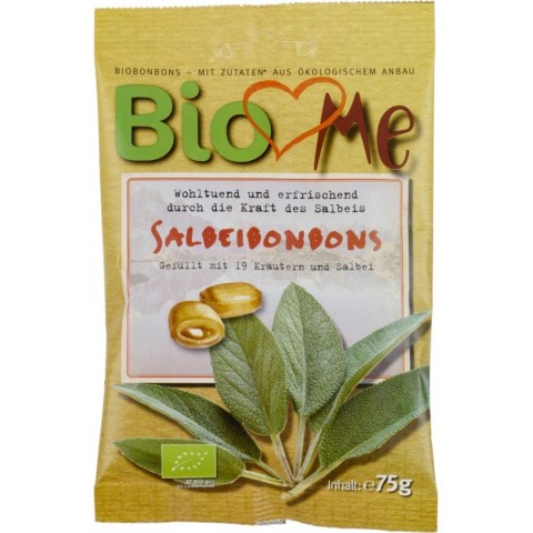 Bomboane bio, Bomboane cu salvie bio - 75 g, biomag.ro