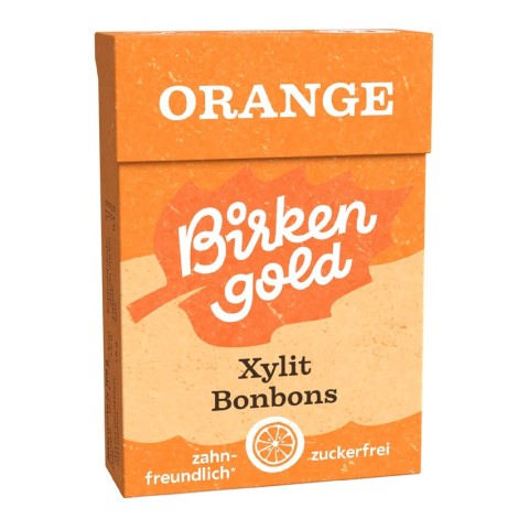 Birkengold, Bomboane cu xylitol si portocale 30g, biomag.ro