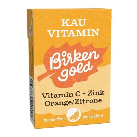 Birkengold, Bomboane masticabile cu xylitol, vitamina c si zinc 28g, biomag.ro