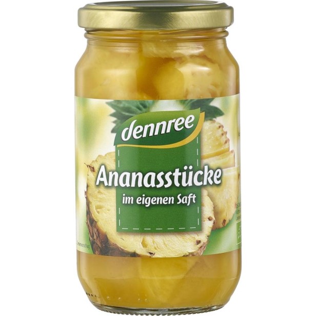 Bucati de ananas in suc propriu - 350 g