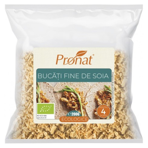 Bucati fine de soia bio, 200g proteina vegetala texturata tvp